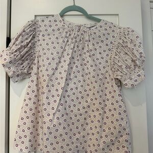 Rebecca Taylor Floral Puff Sleeve Blouse
